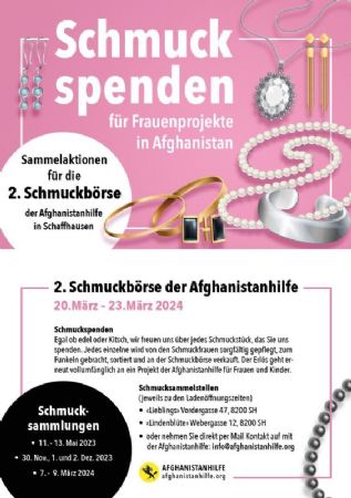 Schmuck spenden für Frauenprojekte in Afghanistan