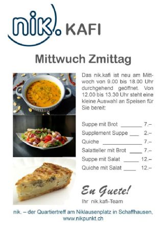 Mittwuch Zmittag im nik