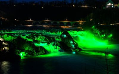 St. Patrick’s Day - Der Rheinfall erstrahlt in grün
